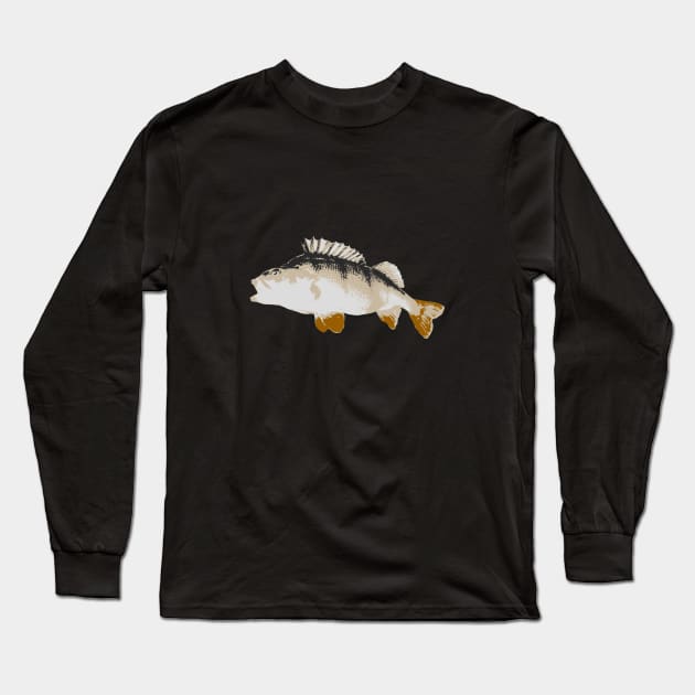 Perch multicolor design Long Sleeve T-Shirt by BassFishin